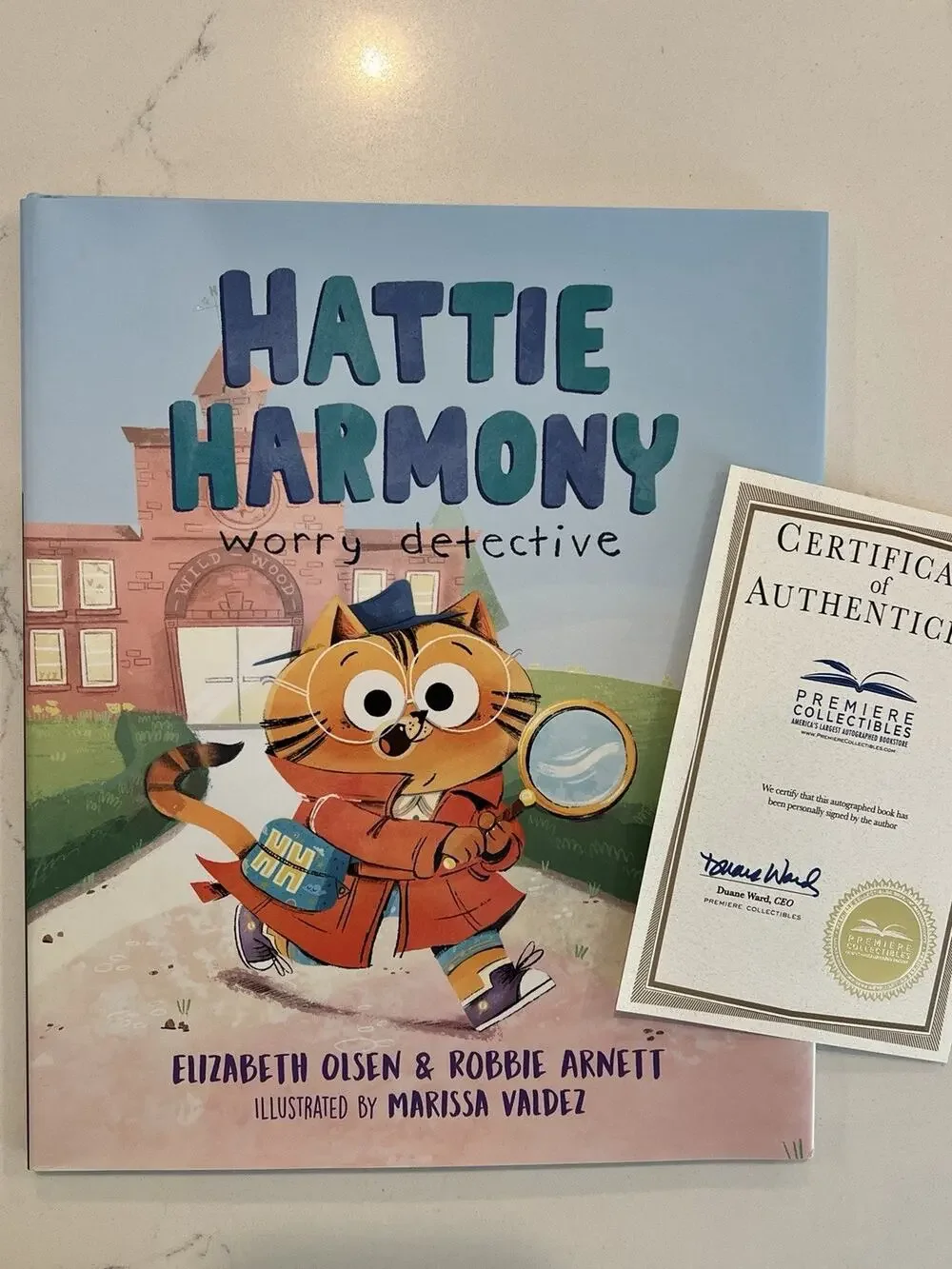 Hattie Harmony Signed BOOKPLATE Book Elizabeth Olsen Robbie Arnett Autograph #1